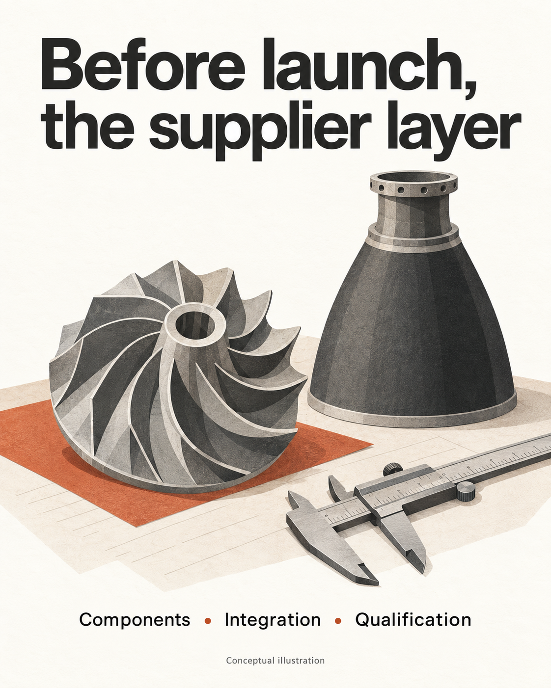 Conceptual propulsion manufacturing illustration